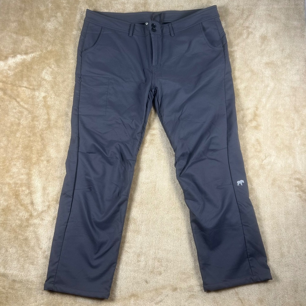 Ketchi Mens 22 Short‎ Fleece Lined Outdoor Hiking Pants Gray Water Resistant Big